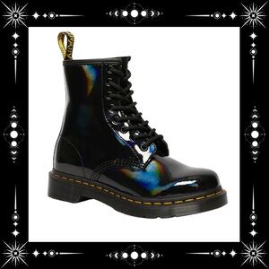 Rainbow Patent Leather Pride Dr. Marten Virginia boots